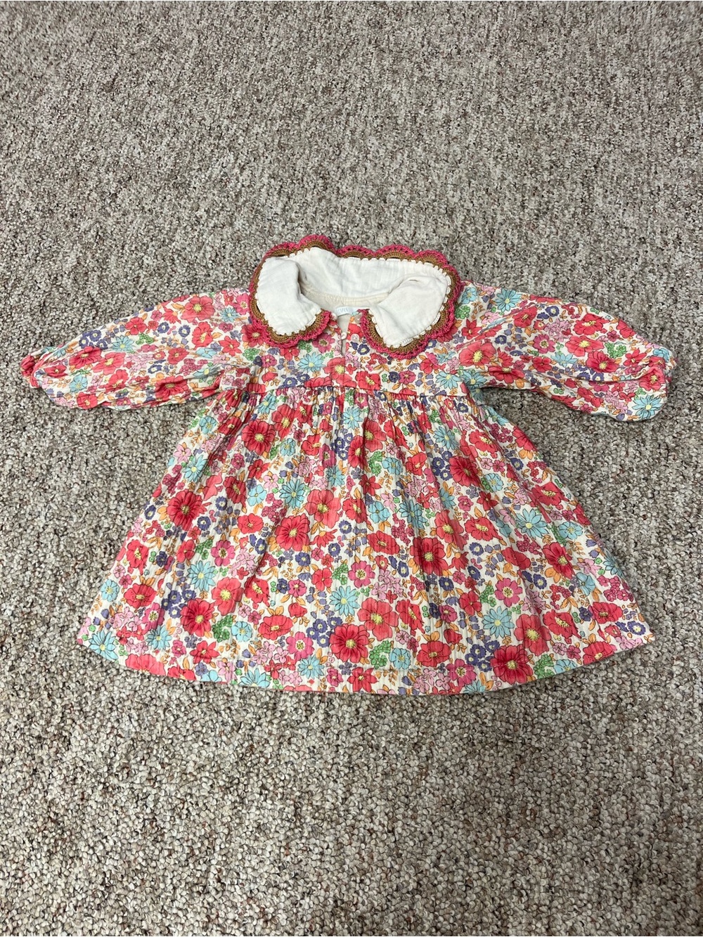 Zara Floral Dress with Peter Pan Collar